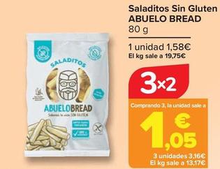 Oferta de Abuelo Bread - Saladitos Sin Gluten   por 1,58€ en Carrefour