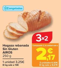 Oferta de Airos - Hogaza Rebanada Sin Gluten por 3,25€ en Carrefour