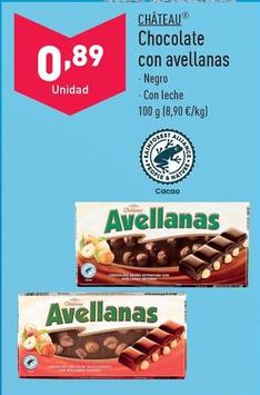 Oferta de Chateu - Chocolate Con Avellanas por 0,89€ en ALDI