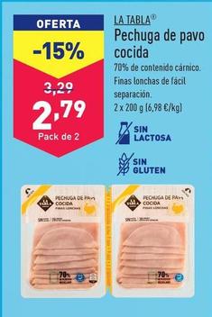 Oferta de La Tabla - Pechuga De Pavo Cocida por 2,79€ en ALDI