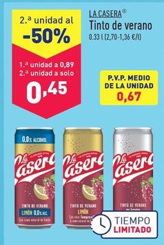Oferta de La Casera - Tinto De Verano por 0,89€ en ALDI