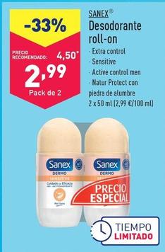 Oferta de Sanex - Desodorante Roll- On por 2,99€ en ALDI