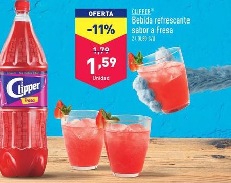 Oferta de Clipper - Bebida Refrescante Sabor A Fresa por 1,59€ en ALDI