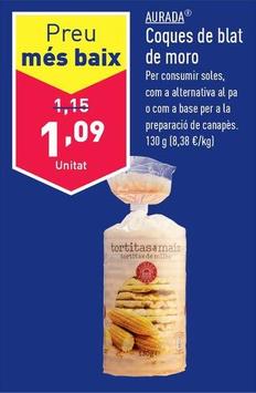 Oferta de Aurada - Tortitas De Maiz por 1,09€ en ALDI