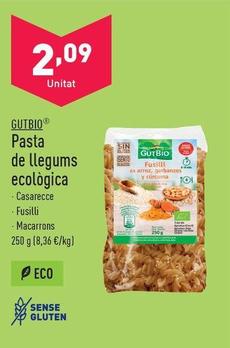 Oferta de Gutbio - Pasta De Legumbres Ecologica por 2,09€ en ALDI
