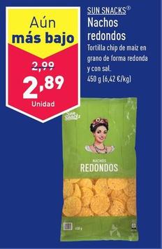 Oferta de Sun Snacks - Nachos Redondos por 2,89€ en ALDI