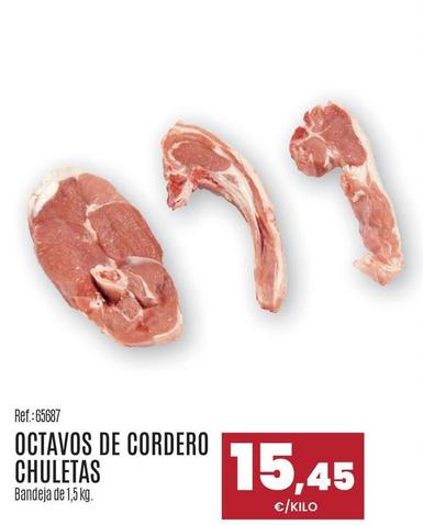 Oferta de Octavos De Cordero Chuletas por 15,45€ en Makro