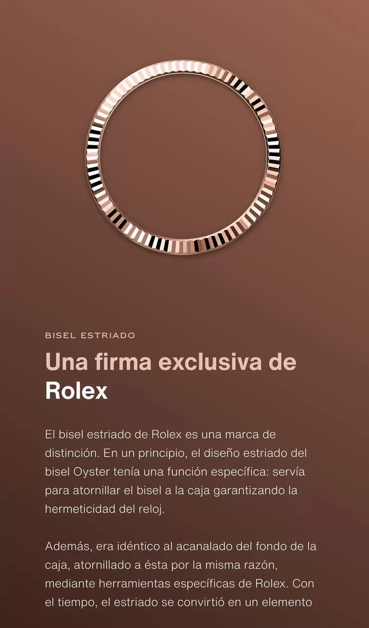 Oferta de Rolex - Bisel Estriado en Rolex