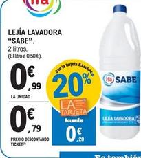 Oferta de Sabe - Lejía Lavadora por 0,99€ en E.Leclerc