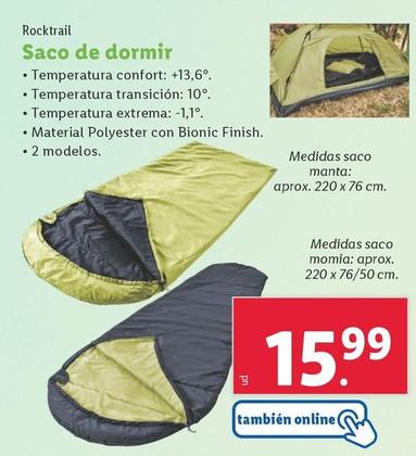 Oferta de Rocktrail - Saco De Dormir por 15,99€ en Lidl