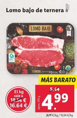 Oferta de Lomo Bajo e Ternera por 4,99€ en Lidl