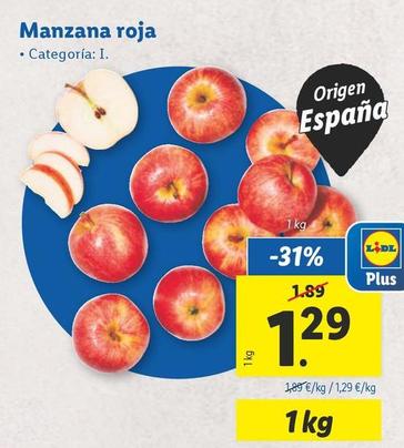 Oferta de Origen Espanya - Manzana Roja  por 1,29€ en Lidl