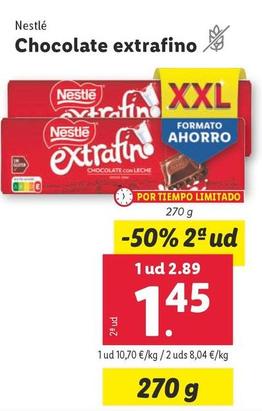 Oferta de Nestlé - Chocolate Extrafino por 2,89€ en Lidl