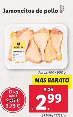 Oferta de Jamoncitos De Pollo por 2,99€ en Lidl