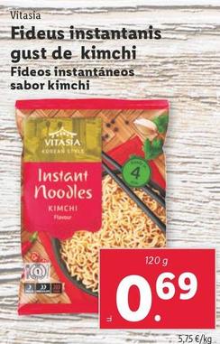 Oferta de Vitasia - Fideos Instantaneos Sabor Kimchi  por 0,69€ en Lidl