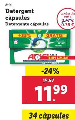 Oferta de Ariel - Detergente Cápsulas por 11,99€ en Lidl
