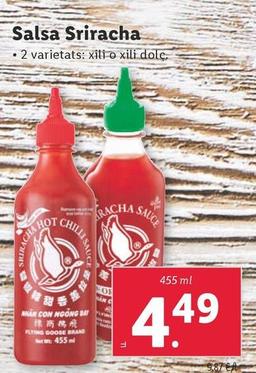 Oferta de Salsa Sriracha por 4,49€ en Lidl