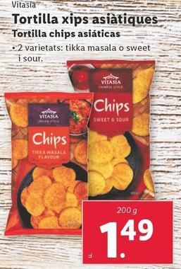 Oferta de Vitasia - Tortilla Chips Asiaticas por 1,49€ en Lidl