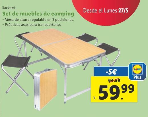 Oferta de Rocktrail - Set De Muebles De Camping por 59,99€ en Lidl