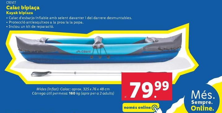 Oferta de Crivit - kayak por 79,99€ en Lidl
