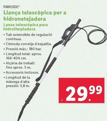 Oferta de Parkside - Lanza Telescopica Para Hidrolimpiadora por 29,99€ en Lidl