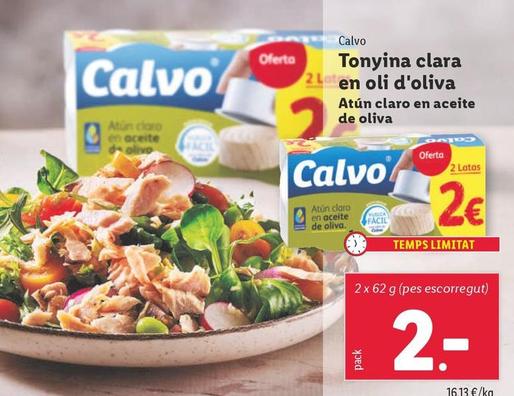 Oferta de Calvo - Atún Claro En Aceite De Oliva por 2€ en Lidl