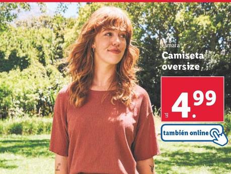 Oferta de Esmara - Camiseta Oversize por 4,99€ en Lidl