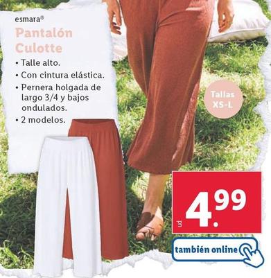 Oferta de Esmara - Pantalon Culotte por 4,99€ en Lidl