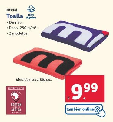 Oferta de Mistral - Toalla  por 9,99€ en Lidl