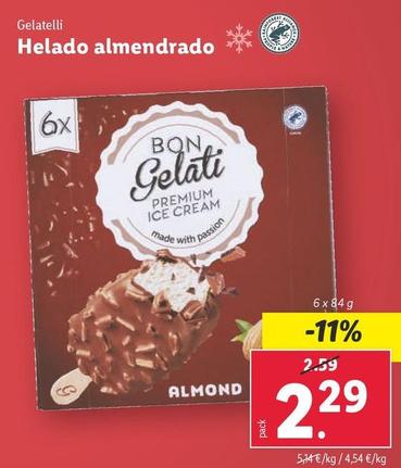 Oferta de Galatelli - Helado Almendrado por 2,29€ en Lidl
