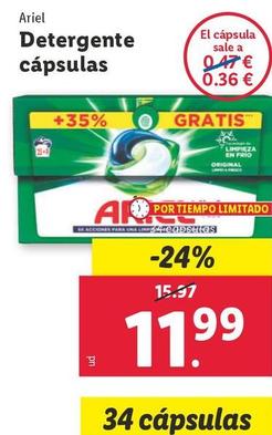 Oferta de Ariel - Detergente Cápsulas por 11,99€ en Lidl