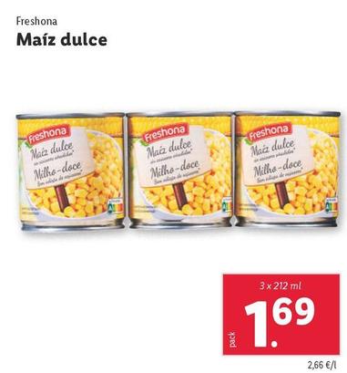 Oferta de Freshona - Maiz Dulce  por 1,69€ en Lidl