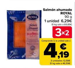Oferta de Royal - Salmón Ahumado   por 6,29€ en Carrefour