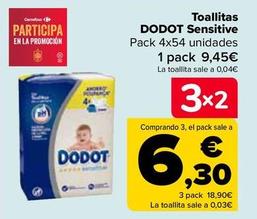 Oferta de Dodot - Toallitas Sensitive por 9,45€ en Carrefour