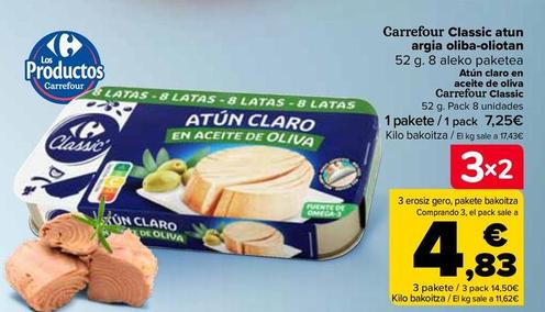 Oferta de Carrefour - Atún Claro En  Aceite De Oliva  Classic por 7,25€ en Carrefour