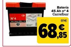 Oferta de Carrefour - Batería 45 Ah nº 4 por 68,85€ en Carrefour
