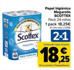 Oferta de Scottex - Papel Higienico Megarollo por 18,25€ en Carrefour