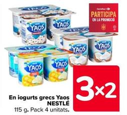 Oferta de Nestlé - En Yogures Griegos Yaos en Carrefour