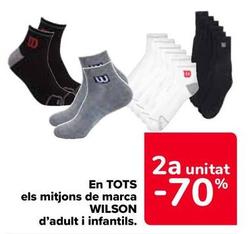 Oferta de Wilson - En Todos Los Calcetines De Marca De Adulto o Infantil en Carrefour