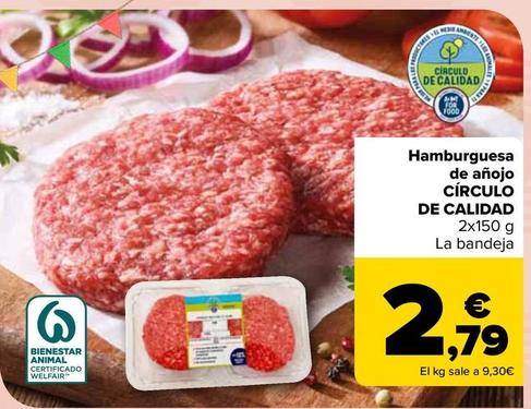 Oferta de Circulo De Calidad - Hamburguesa  De Añojo   por 2,79€ en Carrefour