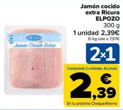 Oferta de Elpozo - Jamón Cocido  Extra Ricura   por 2,39€ en Carrefour