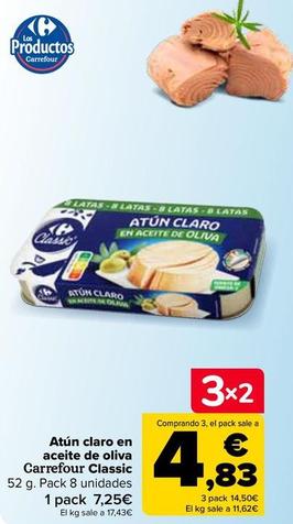 Oferta de Carrefour - Atún claro en  aceite de oliva  Classic por 7,25€ en Carrefour