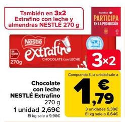 Oferta de Nestlé - Chocolate Con Leche Extrafino  por 2,69€ en Carrefour