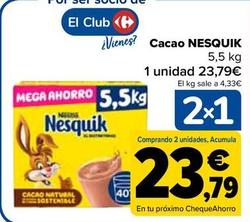 Oferta de Nestlé - Cacao NESQUIK por 23,79€ en Carrefour