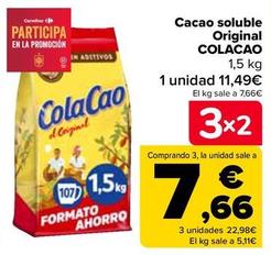 Oferta de COLA CAO - Cacao soluble  Original   por 11,49€ en Carrefour
