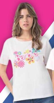 Oferta de Camiseta mujer XS - 2XL o infantil Barbie 3 - 14 años por 9,99€ en Carrefour