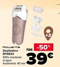Oferta de Rowenta - Depiladora EP4924 por 39€ en Carrefour