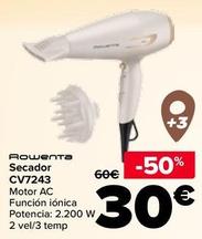 Oferta de Rowenta - Secador CV7243 por 30€ en Carrefour