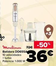 Oferta de Moulinex - Batidora DD655A por 36€ en Carrefour