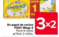 Oferta de Foxy - En Papel De Cocina Mega 3 en Carrefour